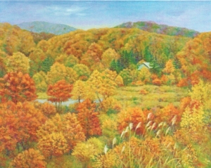 「彩秋の八幡平」　安斉敏枝　（2013/11無錫書画院）