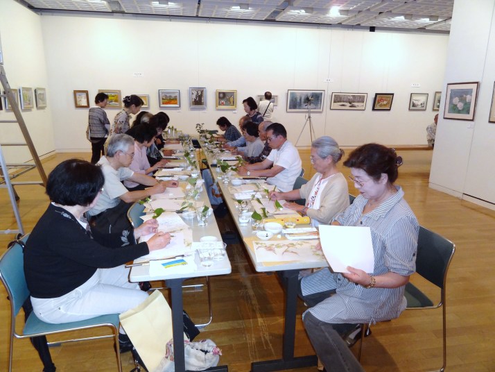 墨絵体験講習会