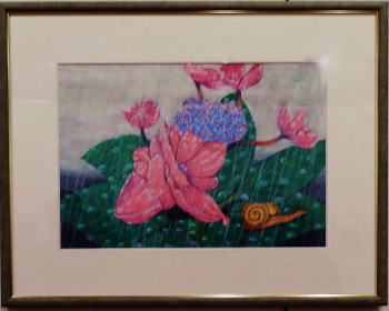 ＃５０　「梅雨」　詩：ミーちゃん　絵：大神田忠