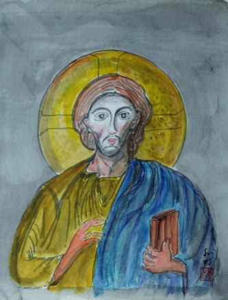 １９「来るべき平和の創造者たちへ」　詩：横山源　絵：石坂和明