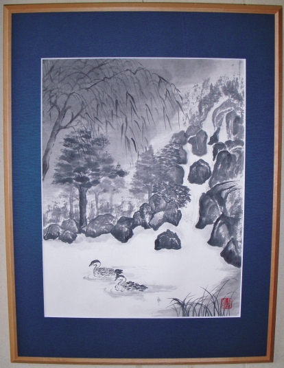 「憩う（春の公園）」　松本慶子