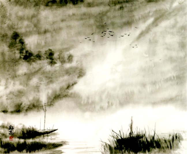 「靄」　F20　（第36回遊墨展）