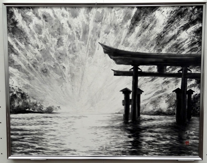 「神気光明」　F20　’20年10月第60回現水展