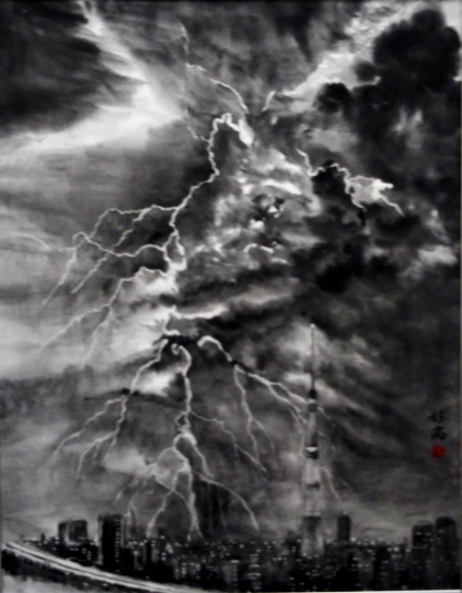 「雷鳴」　F50　第５８回現水展　奨励賞受賞