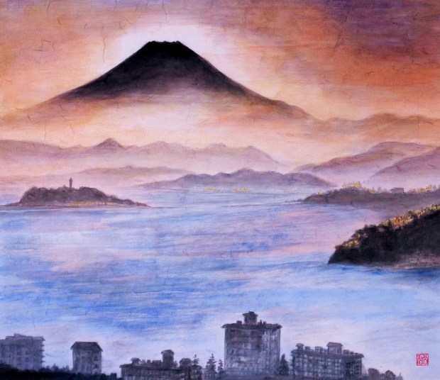 「富嶽暮色図」　河原公治