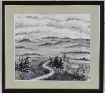 「弥陀ヶ原の夕靄」　　市川善朗