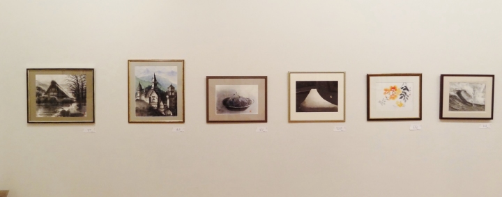 会場作品景　水墨画