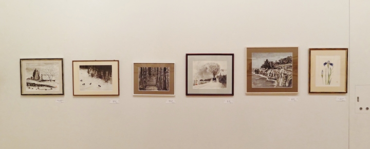 会場作品景　水墨画