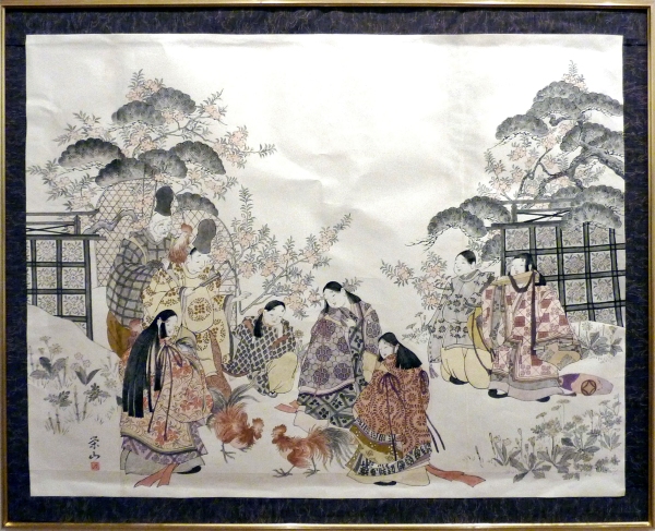 「闘鶏図」　評議員　藤田栄山