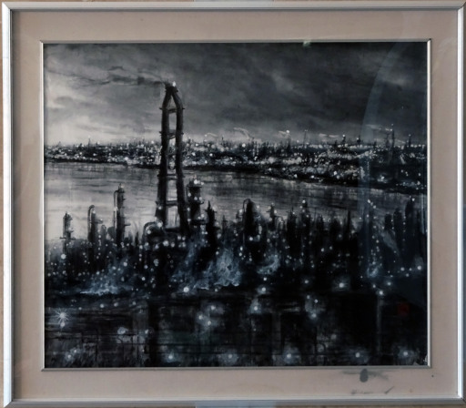 02「夜明け前（四日市コンビナート）」F20  講師 松尾好高