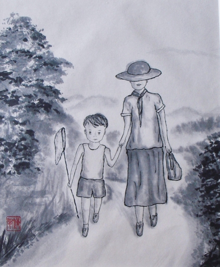 「あゆみ」　詩：勝つことよりどんなことにも負けないオバサン　絵：中西清