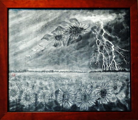 「No War in Ukraine　東雷西風」　F12　河原公治