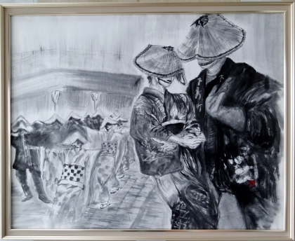 「風の盆」　F30　講師　松尾好高