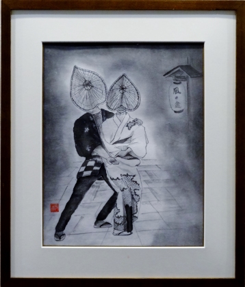 「風の盆Ⅰ」　F8　植木克彦