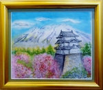 「弘前城春Ⅰ」　F8　石坂和明