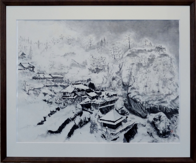 「山寺冬景Ⅱ」　F30　河原公治