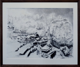 「山寺冬景Ⅱ」　F30　河原公治