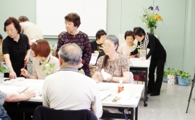 水墨画体験講習会　講師　戸田みどり先生