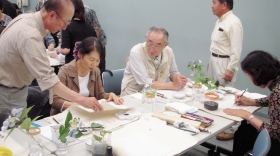 水墨画体験講習会　講師　戸田みどり先生