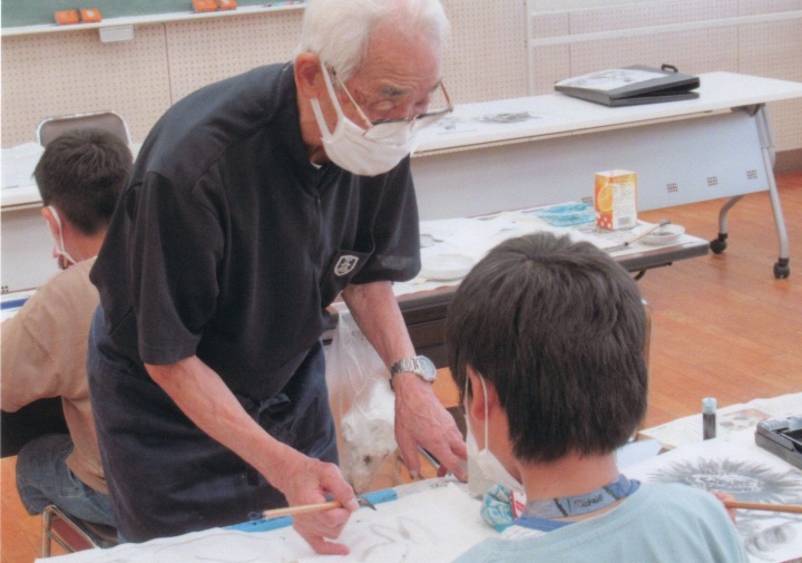 鳶尾小児童水墨画教室　8