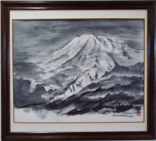 「鳥海山残照」　植木克彦