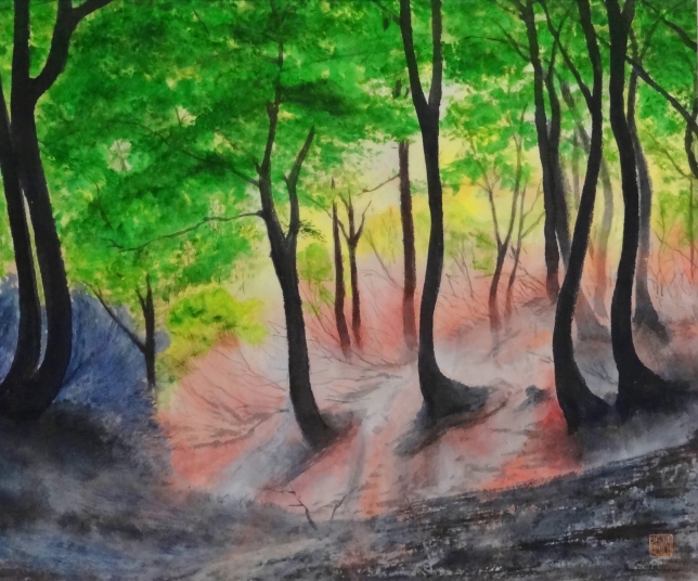 「ぶな林染まる」　河原公治