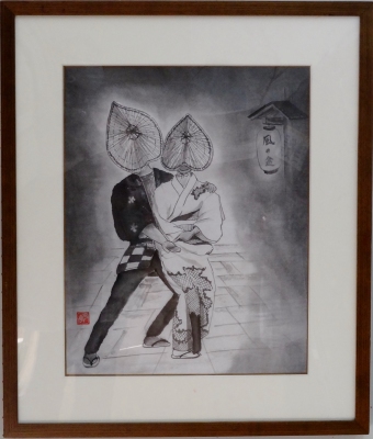 「風の盆Ⅰ」F8　植木克彦